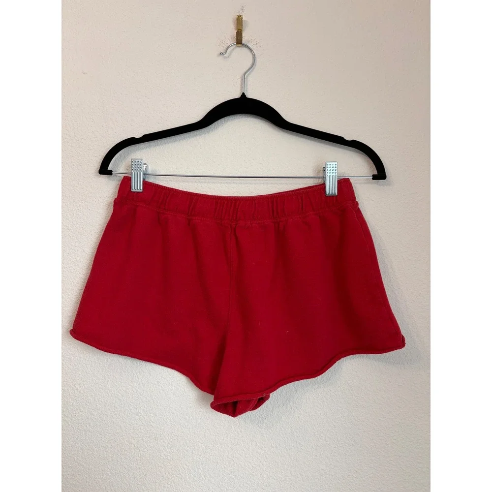 Tommy Hilfiger‎ Womens Red Tommy 85 Graphic Fleece Lounge Shorts Size Medium